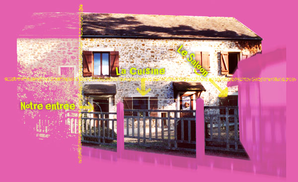 Notre maison...on habite au rez de chausse.